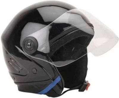 Tiwari _Black Track UNISEX Half Face Helmet With ISI Certified Motorbike Helmet(Black)