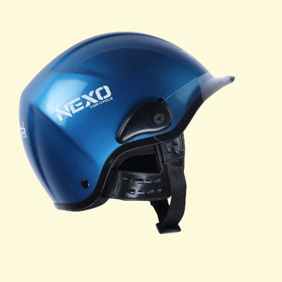Xinor Nexo Half Helmet for Scooty & Motorbike with Clear Visor Motorsports Helmet(Blue)