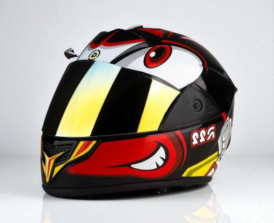 TRINOS Jazz Eye with Rainbow Visor ABS Material (KK-1) Motorbike Helmet(Red)