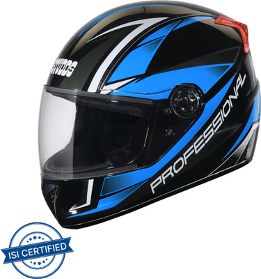 STUDDS Professional D2 Full Face Helmet (Black N1, L) Motorbike Helmet(Black)