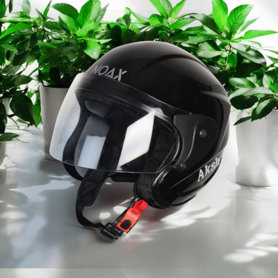NOAX UNISEX SAFETY HELMET ONROAD HELMET- TWO WHEELER,BIKE & SCOOTER (SL-2907 Motorbike Helmet(Black)