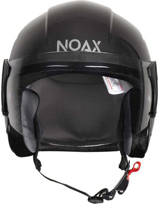 NOAX Indicator-Unisex_Open Face -M-Black-2 Motorsports Helmet(Black, Black)
