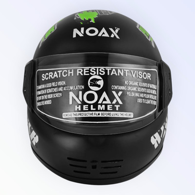 NOAX ISI marked helmet solid unisex helmet (fk236 Motorbike Helmet(Green)