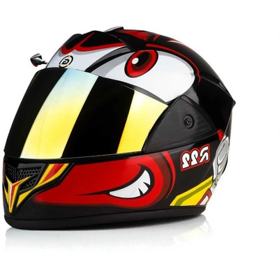 deletion Jazz Eye with Rainbow Visor ABS Material (MM-1) Motorbike Helmet(Red)