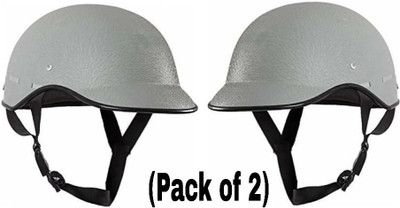 FOROLY Wrinkle mini unisex Combo Motorbike Helmet(Grey)