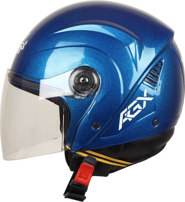 Agx Aura Open Face Unisex Bike/Scooty Motorbike Helmet(Blue)