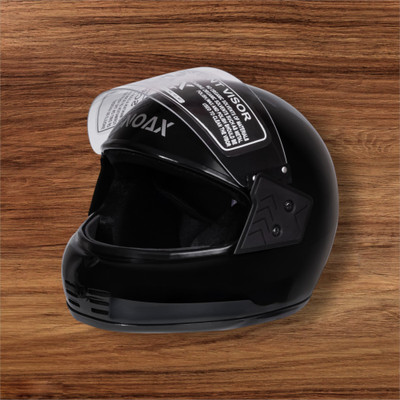 NOAX ISI MARKED KING OF HELMET UNISEX RIDDING HELMET TOP SELLING(DD-245 Motorbike Helmet(Black)