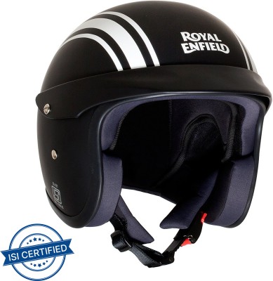 ROYAL ENFIELD Open Face with Peak Helmet Motorbike Helmet(MATT BLACK)