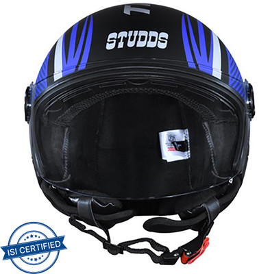 STUDDS TRACK D3 Motorbike Helmet(MATT BLACK N1)