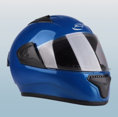 fuery FULL FACE HELMET WONDER PLAIN RED FF109 Motorbike Helmet(Blue)