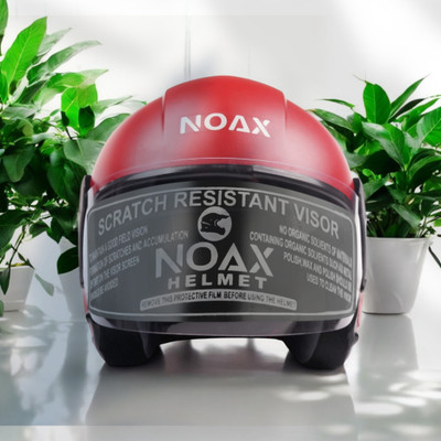 NOAX unisex full face good hard quality helm-311 Motorbike Helmet(Red)