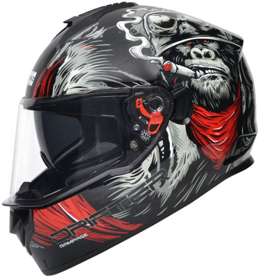 STUDDS Drifter D3 Motorbike Helmet(Black Grey N2)