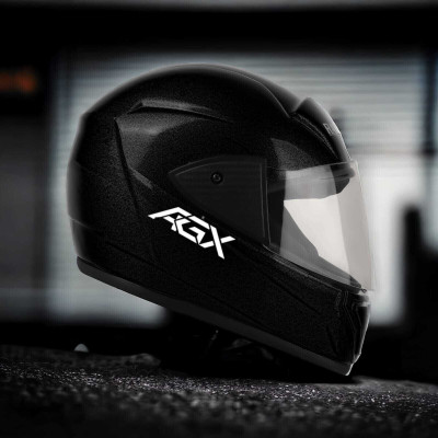 FOROLY Rado Stylish Full Face ABS Material with Scratch Resistant Visor Motorbike Helmet(Black)