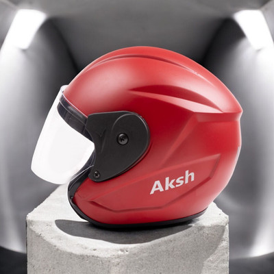 NOAX SAFETY HELMET FOR ONROAD RIDDING SOLID MATERIAL-TWO WHEELER(SLFK-AT-1306 Motorbike Helmet(Red)