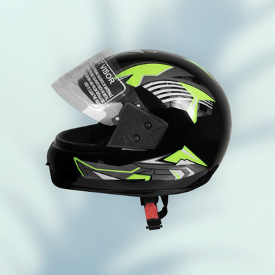 Font UNISEX SAFETY HELMET ONROAD HELMET- TWO WHEELER,BIKE & SCOOTER337AXTTI- Motorbike Helmet(Green)