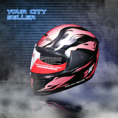 stiss FIRERED Motorbike Helmet(Red)