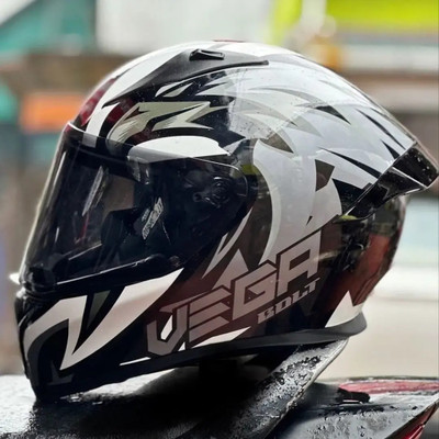 VEGA SPEEDX Motorsports Helmet(BLACK GREY)