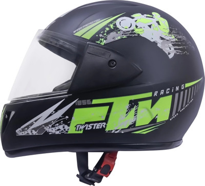 NOAX KAWACH Jaali nox Green Matt Motorbike Helmet(Black)