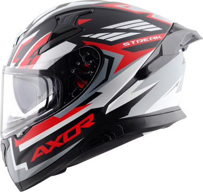 Axor Apex Streak Motorbike Helmet(Dull Black Red)