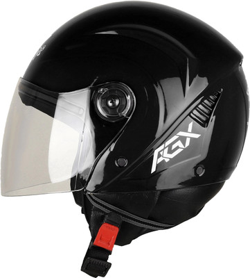 FOROLY Aura Open Face Unisex Bike/Scooty Motorbike Helmet(Black)