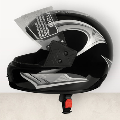 NOAX HELMET KING FULL FACE & ISI MARKED FOR UNISEX ((SL-532 Motorbike Helmet(Silver)