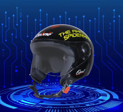 OZONE JSR_ HELMET_OPEN-FACE_SUPER QUALITY_AD@030 Motorbike Helmet(Black)