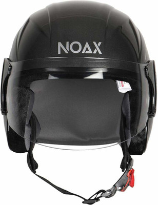 NOAX NANO HALF FACE STYLISH PROTECTOR Motorbike Helmet(SILVER BLACK)