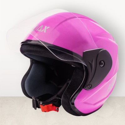 NOAX ISI marked helmet solid helmet((fk204 Motorbike Helmet(Pink)