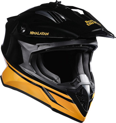 ROYAL ENFIELD Optimus Motocross Helmet with Sunpeak - ISI, DOT and ECE Certified Motorbike Helmet(Black)
