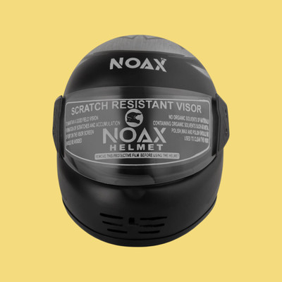 NOAX ISI MARKED KING OF HELMET UNISEX RIDDING HELMET TOP SELLING(DD-481 Motorbike Helmet(Black)
