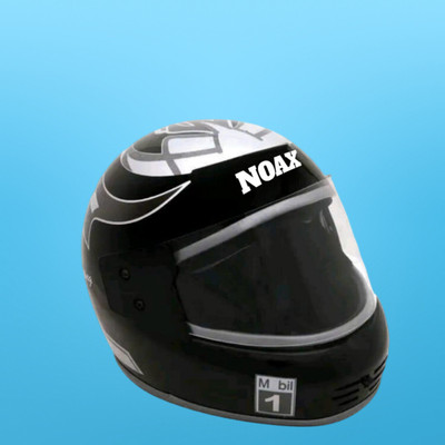 NOAX full face unisex helmet for safty46 Motorbike Helmet(Black)