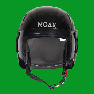 NOAX KING OF HELMET UNISEX OPEN FACE motorbike HELMET_44 Motorbike Helmet(Black)