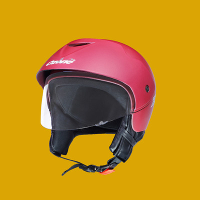 OZONE Zipp helmet _openface_largesize_048 Motorbike Helmet(Red)