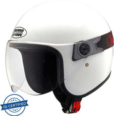 STUDDS Jetstar Classic with Chopper Visor Motorbike Helmet(White)