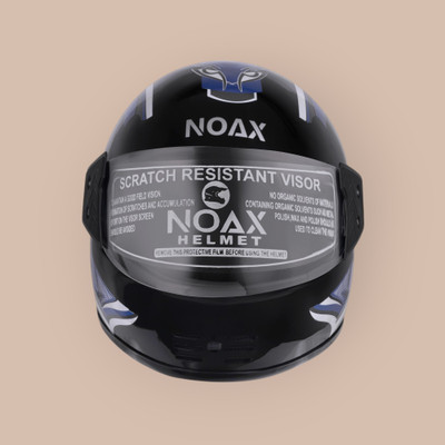 NOAX HELMET KING FULL FACE & ISI MARKED FOR UNISEX ((SL-155 Motorbike Helmet(Blue)
