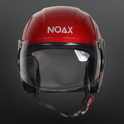 NOAX KING OF HELMET UNISEX OPEN FACE HELMET_38 Motorbike Helmet(Red)