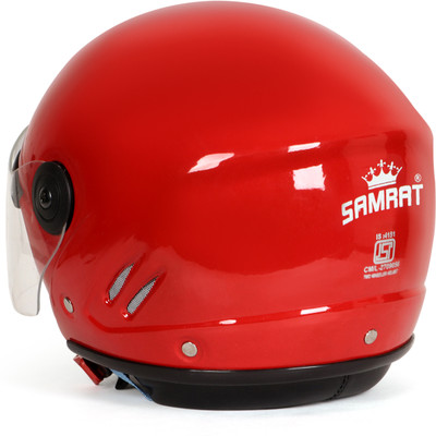 warriorride Full Face Motorbike Helmet, ISI DOT Certified, Clear Visor, Eco TM Helmets Motorbike Helmet(Red)