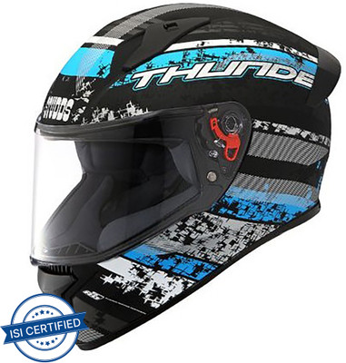 STUDDS Thunder D1 Motorbike Helmet(Matt Black N1)