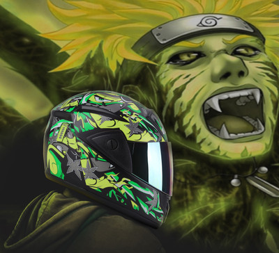 urban carrier ABS Material Full Face Plain Visor, UV Scratch Resistance Motorbike Helmet(Green)