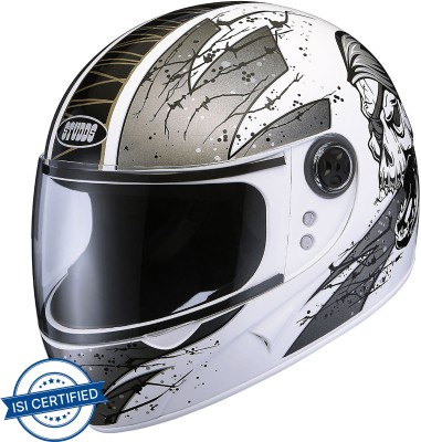 STUDDS Chrome D3 Motorbike Helmet(White)