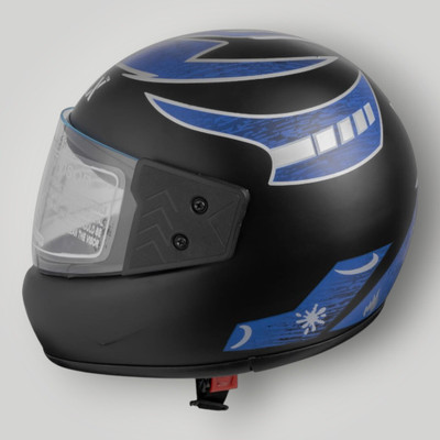 NOAX KING OF HELMET UNISEX OPEN FACE motorbike HELMET-114-Blue Matt Motorbike Helmet(Blue)