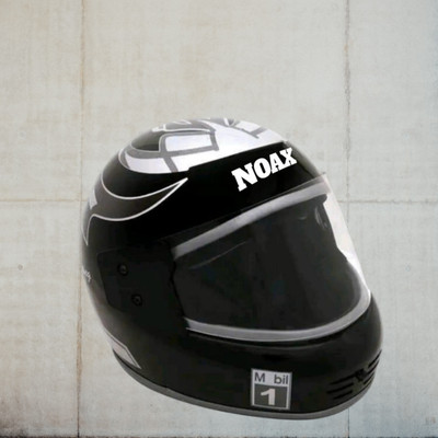 NOAX full face unisex helmet for safty75 Motorbike Helmet(Black)