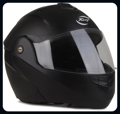 fuery Flipup Transparent visor Black TFU-91_New Motorbike Helmet(Black)