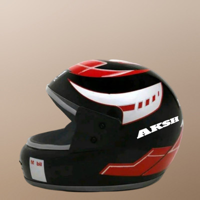 NOAX full face red helmet unisex60 Motorbike Helmet(Black)