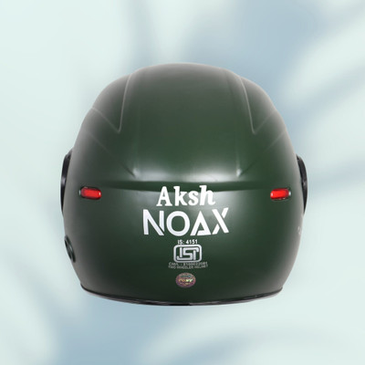 NOAX BRANDED ISI MARKED HELMET FOR UNISEX GENDER KEEP SAFE RIDING (SLFKSL_1016 Motorbike Helmet(Dark Green)