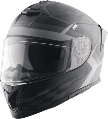 VEGA Zap Allience Dual Visor Full Face Medium Motorbike Helmet(Dull Black Grey)