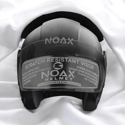 NOAX SAFETY HELMET FOR ONROAD RIDDING SOLID MATERIAL-TWO WHEELER(SLFK-AT-1288 Motorbike Helmet(Black)