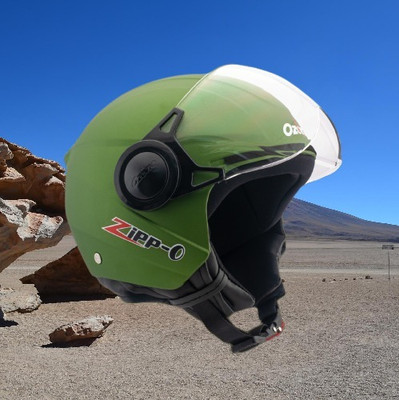 OZONE Zippo plain_OF_Unisex_largesize_Oz080 Motorbike Helmet(Green)