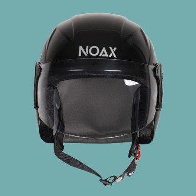 NOAX KING OF HELMET UNISEX OPEN FACE motorbike HELMET_34 Motorbike Helmet(Black)