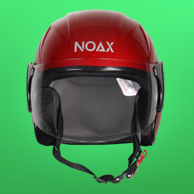NOAX unisex open face helmet for safty552 Motorbike Helmet(Red)